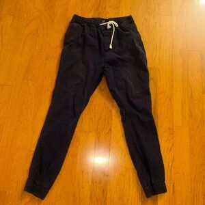 Divided H&M Navy Blue Joggers with Elastic Waistband Size 30